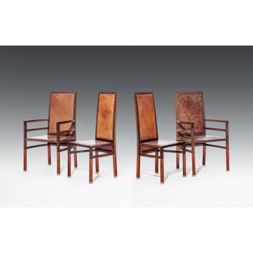 TWO CHAIRS, TWO ARMCHAIRS from the diningroom of the Villa Kurz in Jägerndorf
